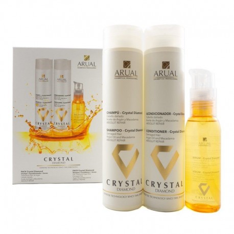 Arual Crystal Diamond rinkinys, šampūnas 250 ml, kondicionierius 250 ml, serumas 100 ml